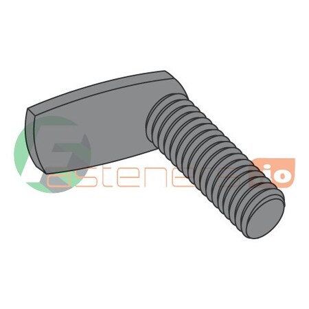 Newport Fasteners Weld Screw, #10-24, 3/4 in, Flat 90 Deg. Spade, Steel, Plain Finish, 1000 PK 776680